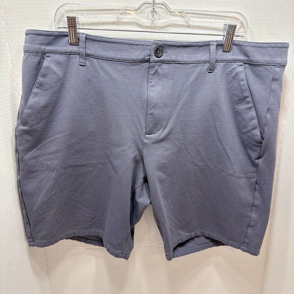 PAIGE Rickson Trouser Shorts Men 38 Ocean Storm Blue Gray Tech Stretch Golf